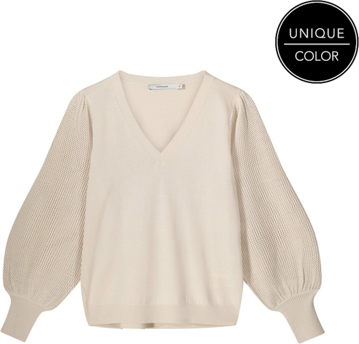 Saodimallsu Dames trui Flowy oversized met lange mouwen, voor lente en zomer, gebreide trui met V-hals, sexy top met kant, blauw, L