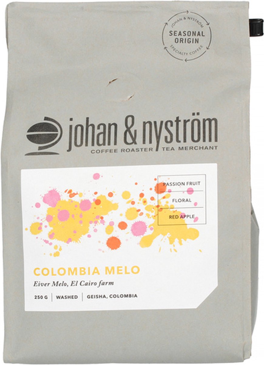 Johan & Nyström - Colombia Melo Filter 250g - Washed Geisha & Colombia Specialty Coffee Beans (traceable and ethicaly sourced)