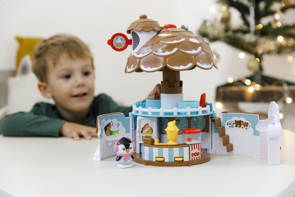 Klorofil de Dennenappel Speelset - Snoepwinkel - Poppenhuis - Interactief Kinderspeelgoed - Met figuur uit de familie van Pinguïns - Vanaf 18 maanden - 5-Delig — afbeelding 6
