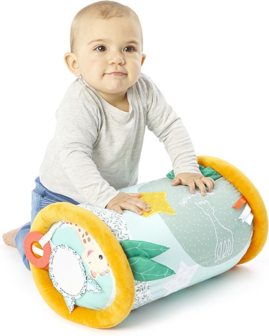 Sophie de giraf Rollin' Speelrol - Kruiprol - Baby speelgoed - Kraamcadeau - Babyshower cadeau - Vanaf 6 maanden - 42 x 24 x 24 cm - Stoffen hoes