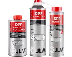 JLM Diesel Roetfilter Reinigingspakket - 3-Stappen Set - Reinigt Zonder Demontage - Herstelt Vermogen - 1L