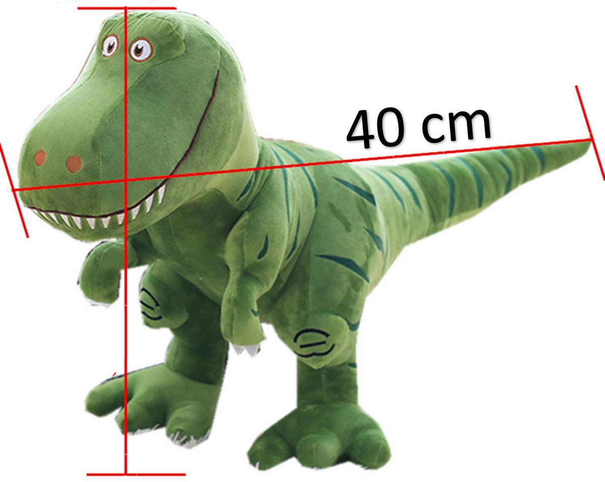 Dino Dinosaurus Knuffel - T-Rex - Kraamcadeau - Dinosaurussen - Meisje - Jongen - Avontuur - 40cm — afbeelding 2