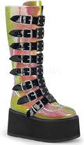 Demonia Kniehoge laarzen -36 Shoes- DAMNED-318 Roze
