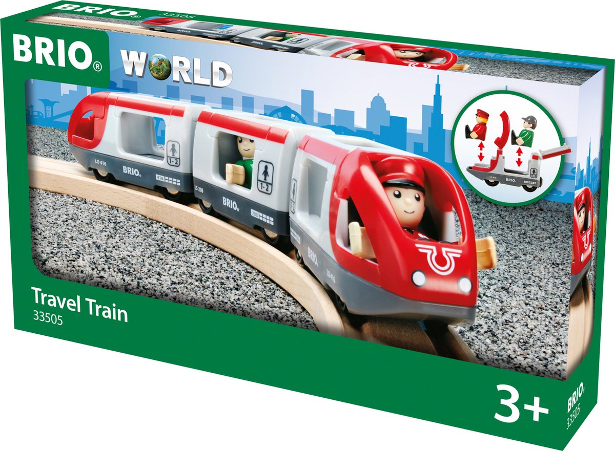 BRIO Rode Passagierstrein - Driedelige trein voor BRIO World - 33505 — afbeelding 2