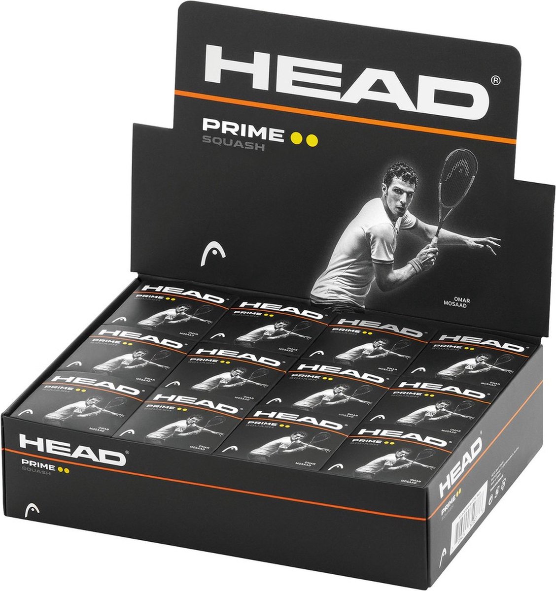 Head Prime Squash Balls Double Dot Box of 12 Multikleur