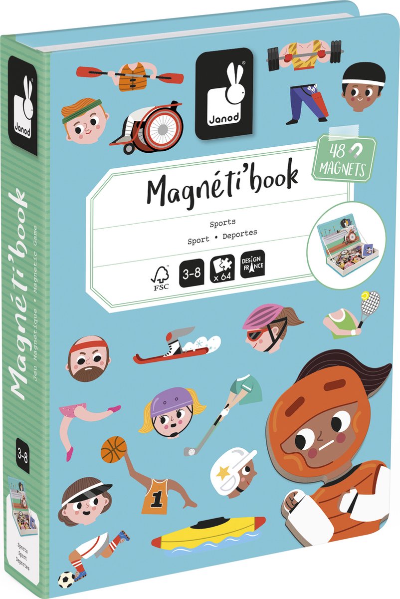Janod - Magnetibook - Sporten - Magneetboek Speelset — afbeelding 3