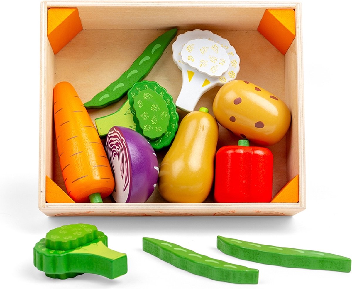 Bigjigs Coupe-légumes avec boîte en bois