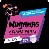 Ninjamas Pyjama Pants Fille - 60 Sous-Vêtement De Nuit - 4-7 Ans - Pack 1 Mois
