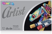 Colorino Artist-12 metallic kleuren oliepastel-Pastelkrijt.