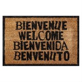 Rechthoek buiten paillesson welkom 61x41x2 cm - Overig - zwart - bruin - Bienvenue chez nous - SILUMEN