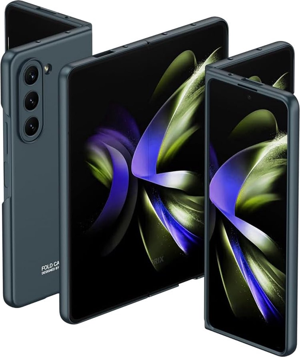 Geschikt voor Samsung Galaxy Z fold 5 bumper ultradun hoesje - Leger groen