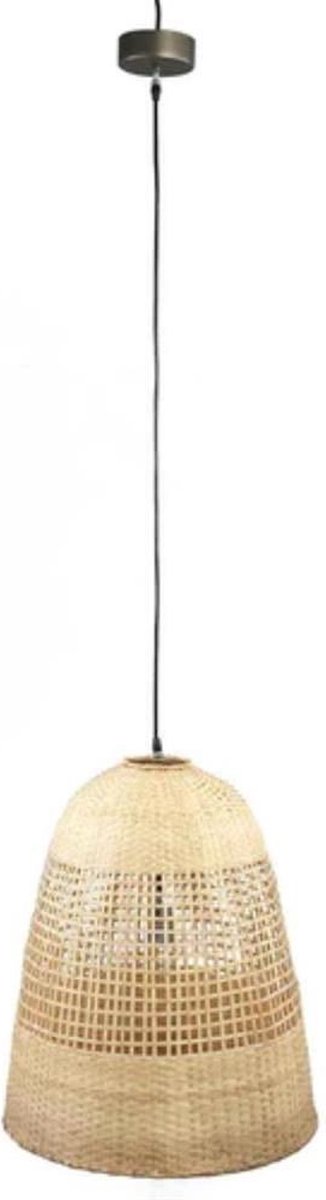 PTMD Sadie Ronde Hanglamp - H x Ø50 cm - Bamboe - Lichtbruin