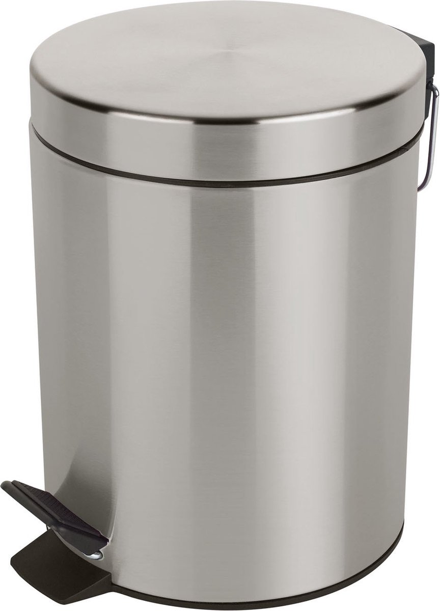 Goedkoopste emmer, Vuilnisemmer - 3 liter - met uitneembare binnenemmer, Zilvere