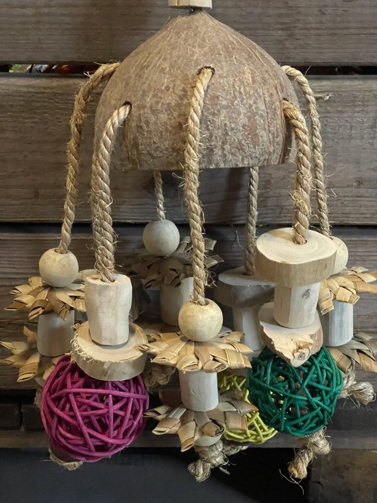 Coco Play hut speelgoed voor papegaaien en grote parkieten bol