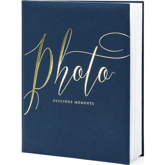 Gezamenlijke selectie meesterwerk hond Fotoalbum/fotoboek navy blauw/goud 20 x 25 cm - 22 paginas - 44 bladzijden  - Bruiloft... | bol.com