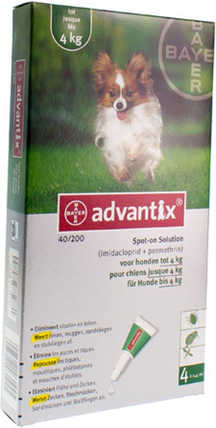 Advantix 40/200 Anti vlooienmiddel en tekenmiddel Hond - 6 pipetten