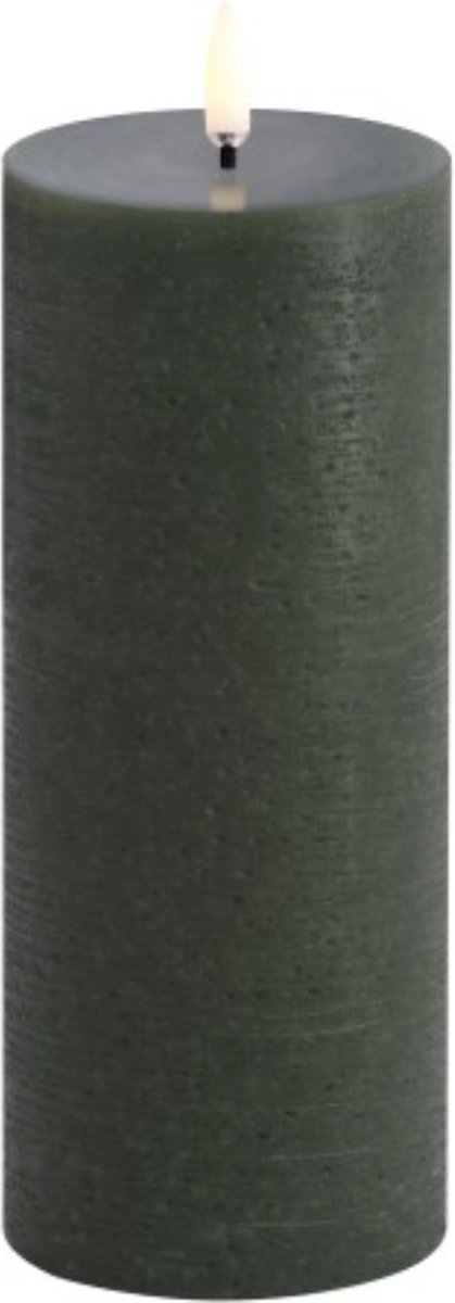 Uyuni led-kaars Rustic 7,8 x 20cm olive green Olijf groen