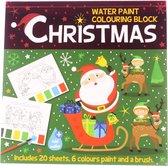 Waterverf kleurboek Kerstmis: kleuren, tekenen en verven / schilderen voor kinderen (creatief cadeau idee Kerst, Kerstman, rendieren, sneeuwpop)