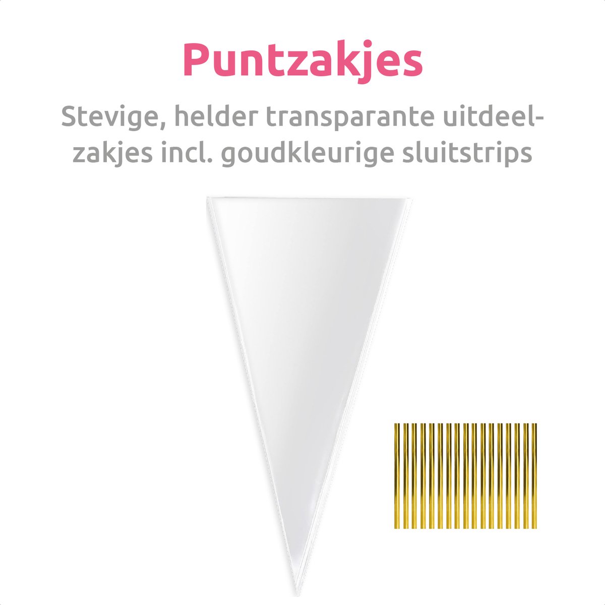 Isa's Friends® - Uitdeelzakjes - 100 stuks - 25 x 13cm - Puntzakken - Snoepzakjes - Traktatiezakjes - Cellofaan Zakjes — afbeelding 5