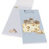Wrendale Magnetic Shopping Pad - Mouse Shopping Pad - Crackers about Cheese - Magnetisch Boodschappenlijstje Muizen / Kaas