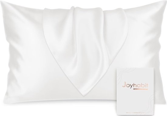 19 mm natuurlijke zijden kussensloop, zacht en ademend, voor huidbescherming, vrij van zweet tijdens het slapen, 40 x 60 cm, beige