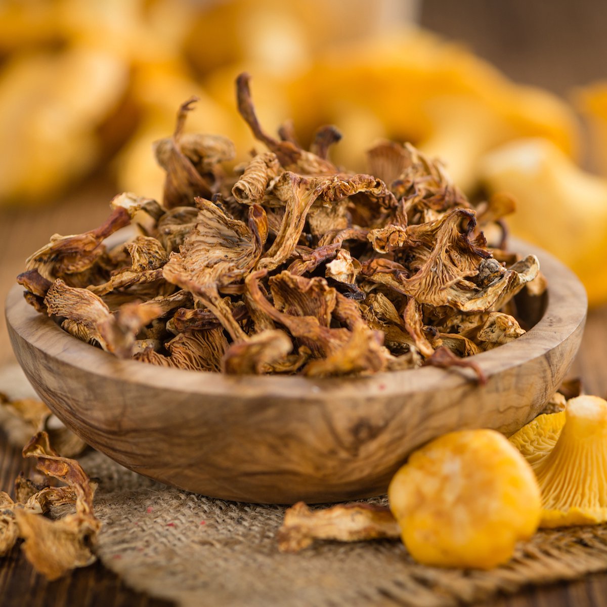 ToshiFarm Gele Cantharel - 100 gram - Gedroogde Cantharel - Grade A Cantharel - Gedroogde Paddenstoelen