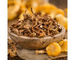 ToshiFarm Gele Cantharel - 100 gram - Gedroogde Cantharel - Grade A Cantharel - Gedroogde Paddenstoelen