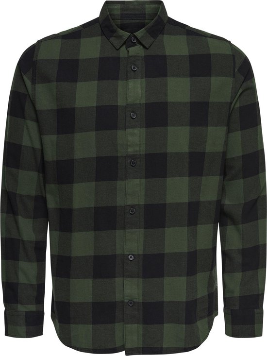 ONLY & SONS ONSGUDMUND LS CHECKED SHIRT NOOS Heren Overhemd - Maat L