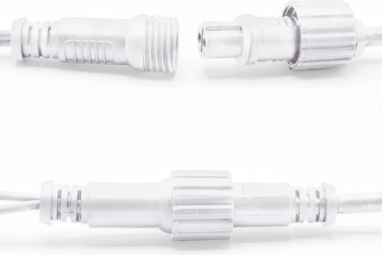 Éclairage icicle connectable | à partir de 3 mètres | 114 LED | blanc chaud avec scintillement | cordon blanc | caoutchouc