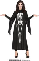 Guirca - Spook & Skelet Kostuum - Hanging Skeleton - Vrouw - Zwart - Maat 52-54 - Halloween - Verkleedkleding