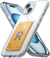 Geschikt voor Ringke Apple iPhone 15 Plus Fusion Card Kaarthouder Hoesje - Transparant