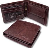 Lundholm Wallet cuir de luxe pour hommes RFID anti-skim - Série Sundsvall portefeuille de taille compacte cuir pour hommes - cadeaux pour hommes Billfold Brown