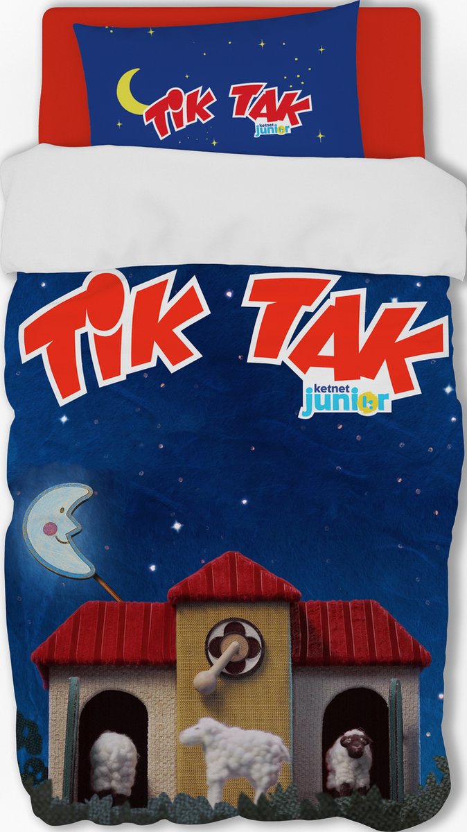 TikTak-Dekbedovertrek + kussensloop - 140x200cm - 65x65