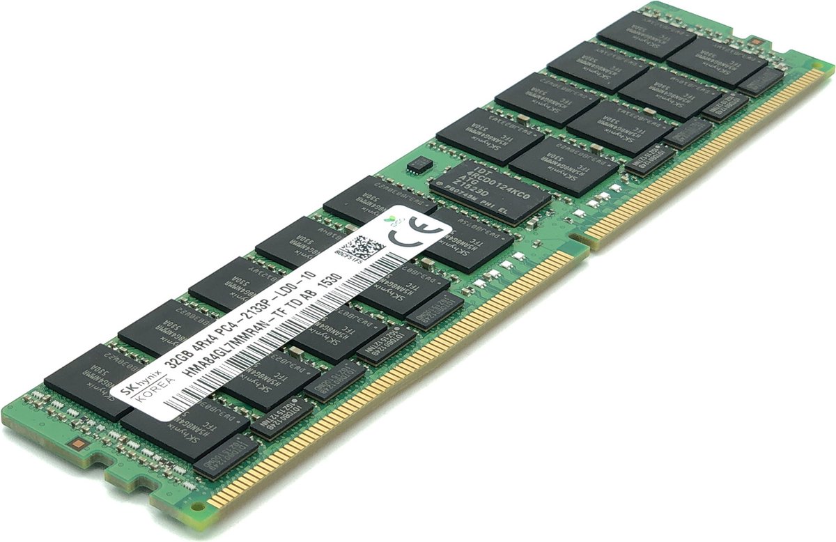 Hynix 32GB 4Rx4 PC4-2133P-LD0-10 ECC Registered (LRDIMM) MPN: HMA84GL7MMR4N-TF, Niet geschikt voor Laptop en PC's