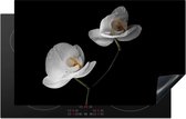 Inductie beschermer - Bloemen - Orchidee - Wit - Stilleven - Inductie kookplaat - Inductie fornuis - Inductie beschermingsmat - 83x51 cm - Keuken decoratie - Inductie protector - Keuken accessoires