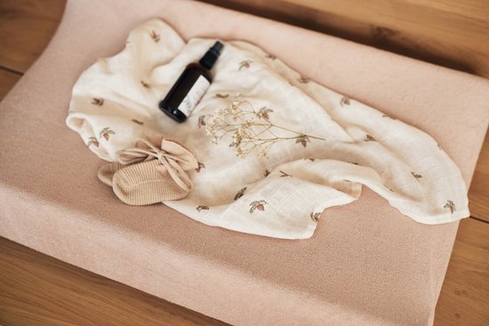 Jollein - Aankleedkussenhoes Badstof 50x70cm - Zachte Hoes Baby Aankleedkussen - Wild Rose - 2 Stuks — afbeelding 5