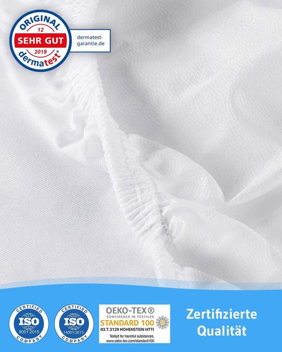 Matrasbeschermer 160 x 200 cm waterdicht | Ademend topmatras | Anti-mijt matrashoes | Waterdichte topper | Waterdichte matrasbeschermhoes | Hygiënische topper 160x200