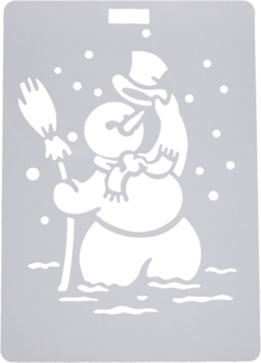 Peha kerst/winter raamsjabloon - sneeuwpop - 21 x 30 cm