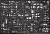 1x Rechthoekige placemats glanzend zwart 30 x 45 cm - Tafeldecoratie - Borden onderleggers van kunststof
