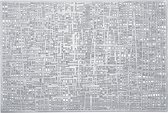 1x Rechthoekige placemats glanzend zilver 30 x 45 cm - Tafeldecoratie - Borden onderleggers van kunststof