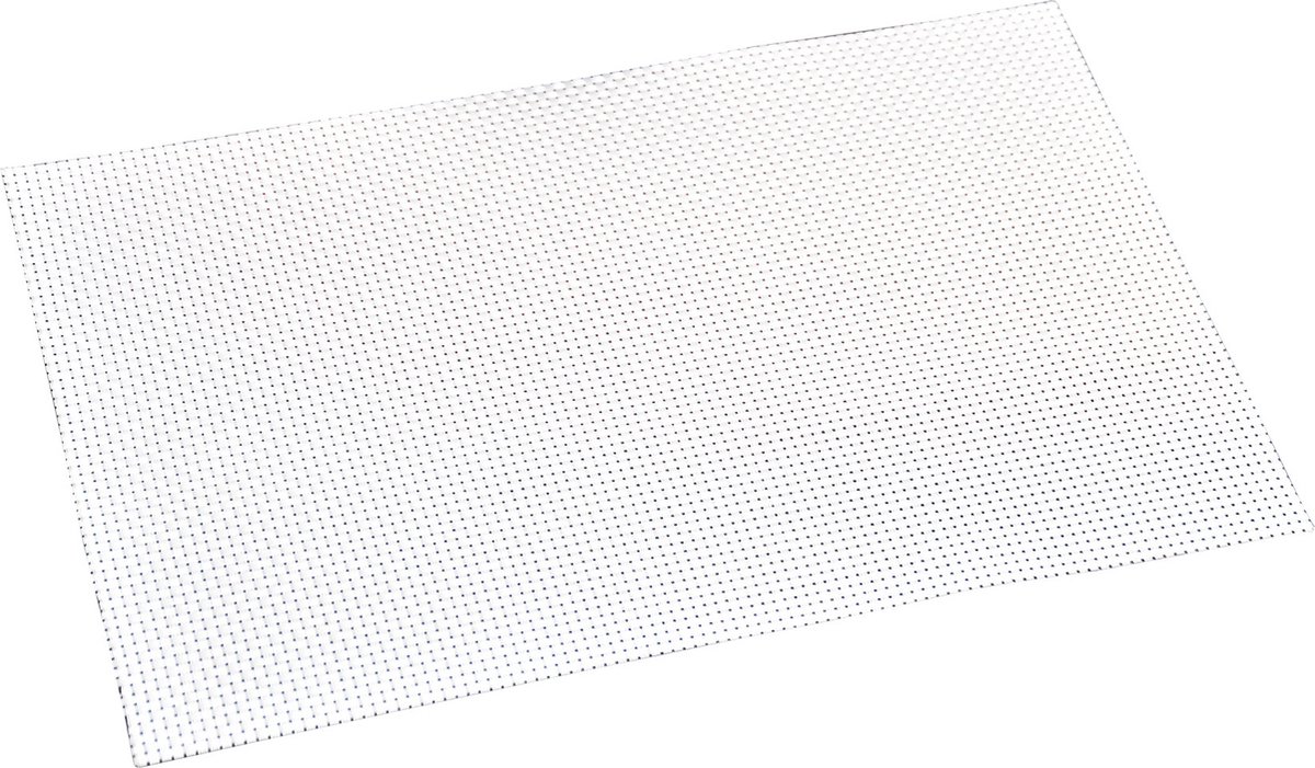 Kesper tafel placemats/onderleggers - wit - 29 x 43 cm - Diner/ontbijt - kunststof - geweven