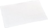 1x Sets de table rectangulaires blanc tissé 29 x 43 cm - Sets de table/tapis Witte - Matériel de cuisine - Décoration de table
