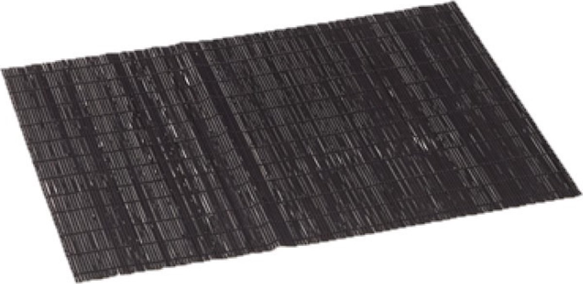 Cepewa Rechthoekige placemat - bamboe - donkerbruin - 30 x 45 cm - tafeldecoratie - onderleggers
