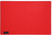 Rechthoekige placemat met ronde hoeken polyester rood 30 x 45 cm - Placemats/onderleggers - Tafeldecoratie
