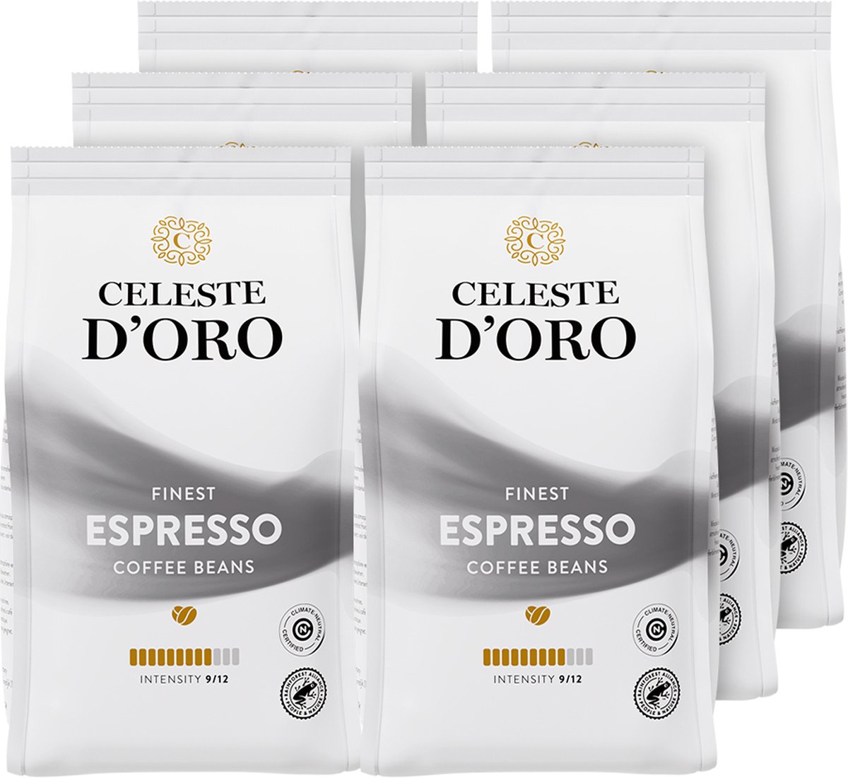 Celeste d’Oro - Finest Espresso - Koffiebonen - Espresso bonen - Arabica - 6 x 250g