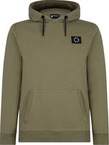 Jongens hoodie badge - Donker army groen