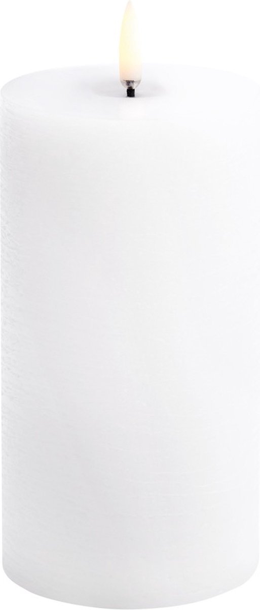 Uyuni led-kaars Melted 7,8 x 15cm nordic white Wit