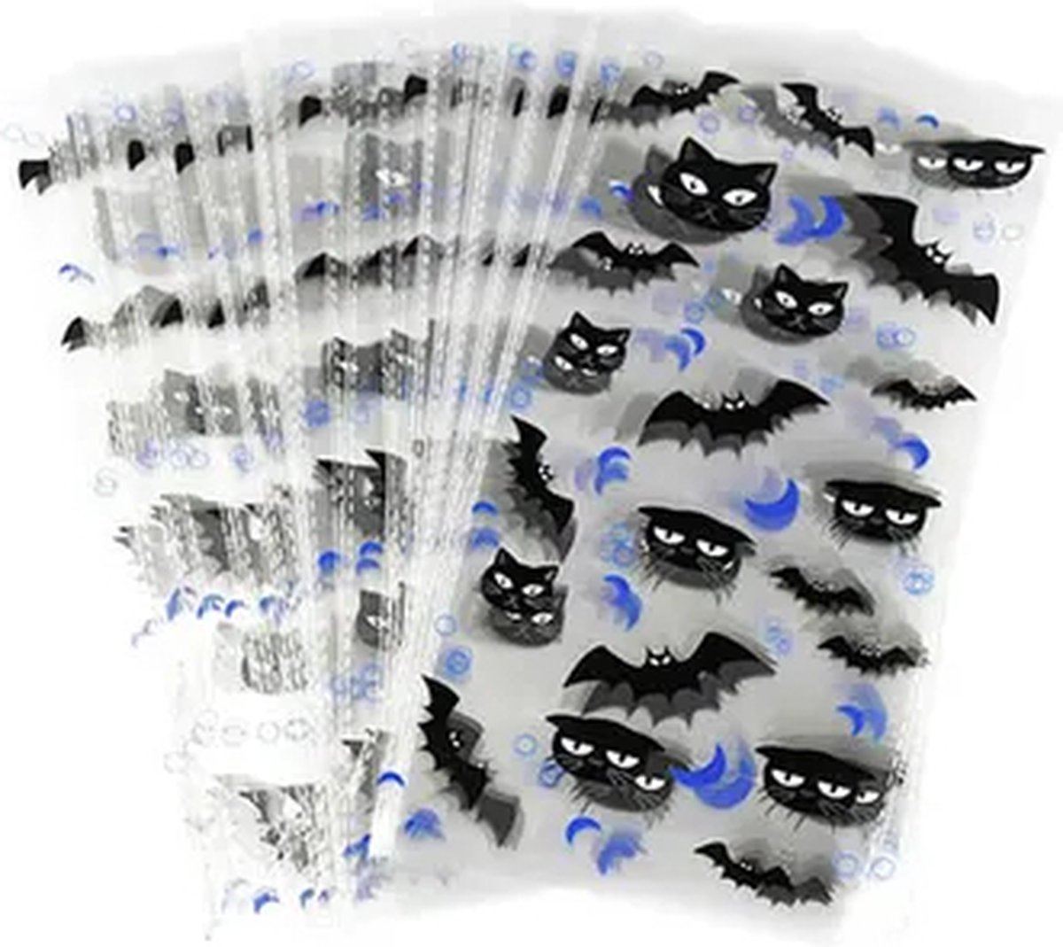 Snoepzakjes Halloween “Vleermuizen & Zwarte katten” 50 stuks
