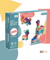 Bitey - Montessori Speelgoed - Educatief Speelgoed - Bouwblokken - Sensorisch Speelgoed - Kinderspeelgoed - Spelletjes voor Kinderen - Blokken 50 Stuks