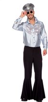Wilbers - Rock & Roll Costume - Shine Bright Disco Sensation Blouse Man - argent - Petit - Déguisements - Déguisements